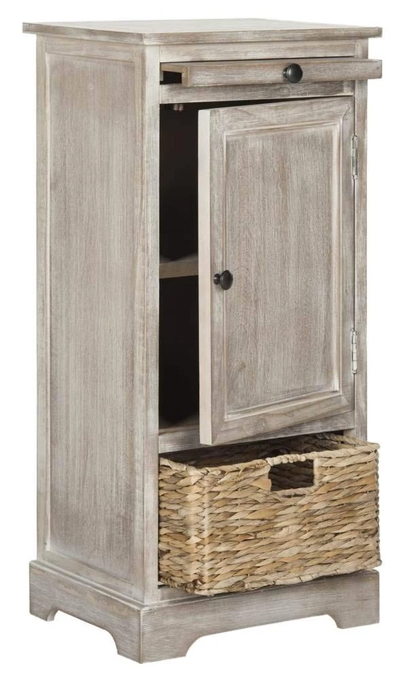 American Homes Collection Raven Vintage Grey Tall Storage Unit - Image 1 of 4