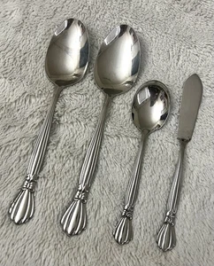 Oneida Deluxe Stainless Alexis Bow Serving Set - Lot of 4 (A) - Picture 1 of 5