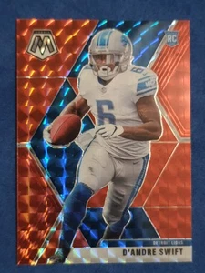 2020 Panini Mosaic #215 D'Andre Swift RC Rookie Detroit Lions Red Mosaic Prizm - Picture 1 of 2