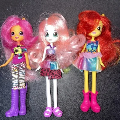My Little Pony Equestria Niñas 3 Muñecas Arco Iris Salvaje Manzana BloomSweetie Belle Foto 1 de 2
