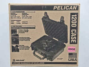 Pelican 1200 Protector Case Watertight Crushproof with Foam Black  - Picture 1 of 7