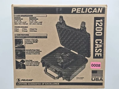 Pelican 1200 Protector Case Watertight Crushproof with Foam Black  - Image 1 of 4