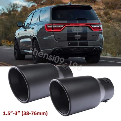 2PCS For Dodge Durango Car Exhaust Pipe Tip Rear Tail Throat Muffler Tailpipe Foto 1 de 4