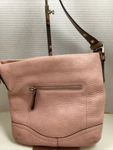 Coach Legacy Soft Pebbled Leather Med Slim Zip Crossbody Pink Bag Purse F10941 - Picture 1 of 15