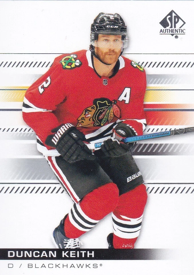 2019/20 SP AUTHENTIC..DUNCAN KEITH..CARD # 14..BLACKHAWKS..FREE COMBINED SHIP - Image 1 of 1