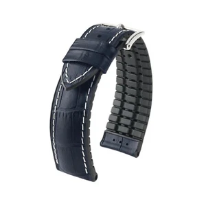 Hirsch George L blue calf leather watch strap 22 mm 0925128080-2-22 - Picture 1 of 3