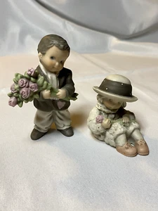 Conjunto coleccionable de figuras de pareja para niños Enesco Kim Anderson 1995 'Thinking of You' - Imagen 1 de 7