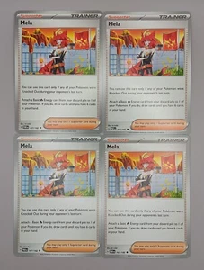 4x Mela 167/182 Scarlet Violet Paradox Rift Pokemon Supporter Playset - Picture 1 of 1