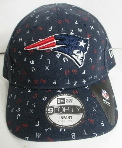 Patriots Infant Hat NFL New Era Blue Alphabet New England Unisex Stretch Cap Cover