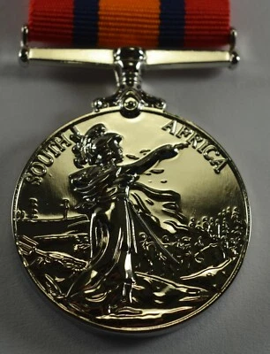 Queen's South Africa War Medal Replica in .999 Silver. Victoria, Second Boer War