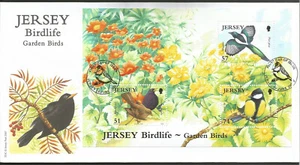 JERSEY 2007 GARDEN BIRDS MINIATURE SHEET on UNADDRESSED FIRST DAY COVER - Picture 1 of 1
