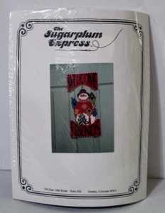 1401-Snowmen- Welcome Friends Door Banner- Plastic Canvas Kit- Sugarplum Express - Picture 1 of 3