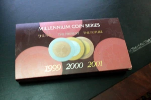 1999/2000/2001 MILLENNIUM COINS SERIES SET THE PAST , PRESENT, FUTURE RAM - Picture 1 of 6