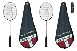 2 x Browning Premier CTi Badminton Rackets + 6 Shuttles RRP £170 - Picture 1 of 1