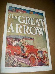 1907 The Great Arrow - Large-color mag car ad - Buffalo NY - early Pierce Arrow - Bild 1 von 1
