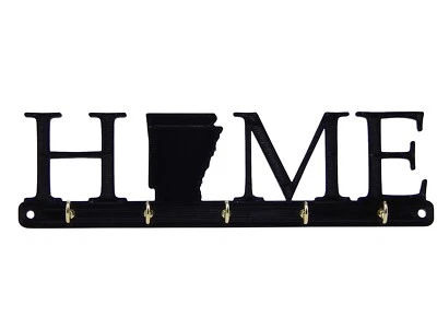 Soporte para llaves con forma de estado del hogar de Arkansas estante para inauguración de casa regalo decoración de pared Foto 1 de 4