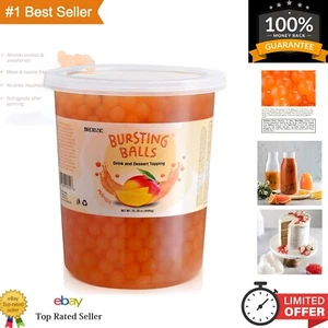 2 LB Mango Popping Boba Pearls for Bubble Tea & Desserts - Exotic Flavor Treat - Picture 1 of 9