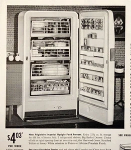 1955 Frigidaire Food Freezers Monthly Freezer Plan Vintage Print Ad - Picture 1 of 7