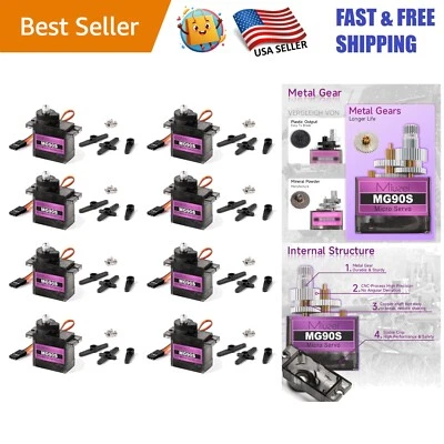 Lightweight MG90S Metal Geared Servo Motor - Perfect for RC Cars & DIY Robotics - Image 1 of 4