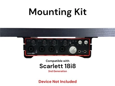Desk Mount Kit for Focusrite Scarlett 18i8 (2nd Gen) - Under Desk Mount Brackets - Image 1 of 4