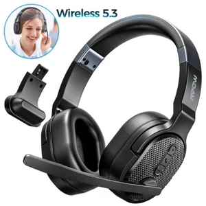 Mpow Bluetooth Trucker Headset Single/Dual Ear Wireless Headset for PC Drivers - Picture 1 of 19