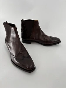 Crockett & Jones Rushton Botas Mujer 85C/9 Marrón Cuero Elástico Brogue Tobillo - Imagen 1 de 15