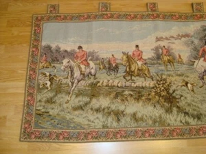 Vtg. Goblys French Tissee Jaquard Tapestry w/ Hanging Tabs and lined 63" x 34" - Picture 1 of 6