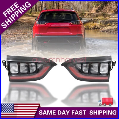 EE. UU. Para Jeep Cherokee 2019 2020-2023 L + R Luz trasera LED Lámpara de freno Foto 1 de 4