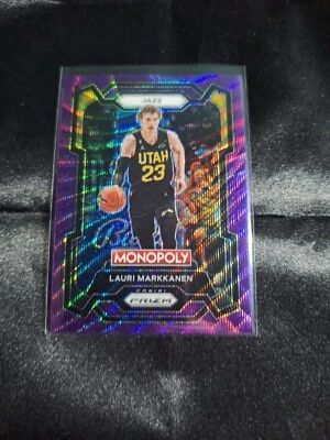 2023-24 PANINI PRIZM MONOPOLY PURPLE WAVE PARALLEL #85 LAURI MARKKANEN UTAH JAZZ - Image 1 of 2