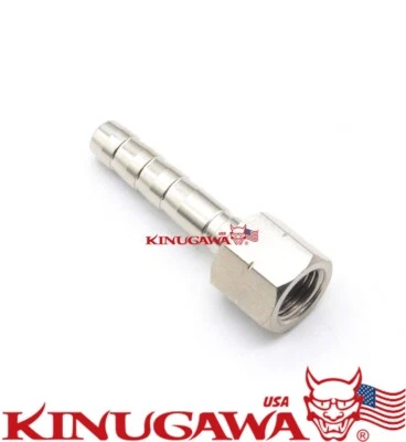 Fuel Fitting Adapter 3/8" Barb to M14x1.5mm Female INVERTED FLARE - Image 1 of 3