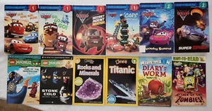 Lot 12 - Step Into Reading Disney Pixar Cars Lego Ninjago Nat'l Geographic Books - Picture 1 of 13