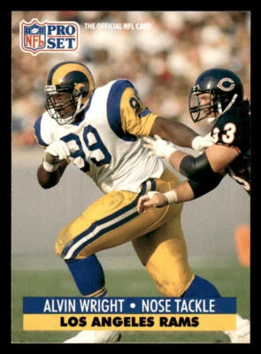 1991 Pro Set #206 Alvin Wright Card Los Angeles Rams - Image 1 of 2