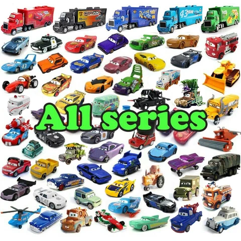 Disney Pixar Cars McQueen King Sally Hudson Mater Lizzie  Metal 1:55  Toy Car Cover