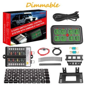 Car 8 Gang Switch Panel Circuit Control Box For RV Boat Marine LED Light Bar 12V - Picture 1 of 14