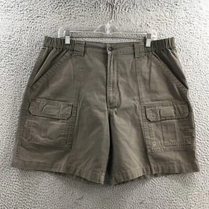 Savane Cargo Shorts Mens 38 W Cotton Gray Mid Rise Button Front Zip Fly Pocket - Picture 1 of 23