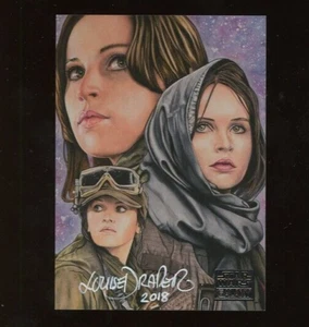 JYN ERSO'S PURPOSE Star Wars Galaxy LOUISE DRAPER AUTOGRAPH SIGNED CARD - Picture 1 of 2