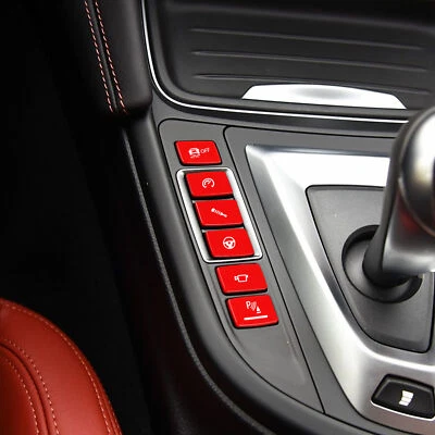 6PCS Gear Shift Panel Switch Button Cover Trim For BMW M3 F80 M4 F82 2015-2019 - Image 1 of 4