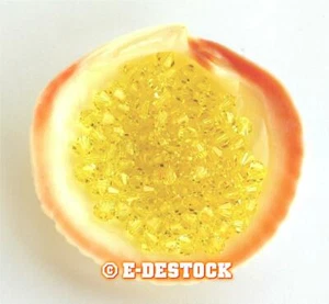 4 Perles Toupies 8mm Cristal Swarovski - JONQUIL - Picture 1 of 1