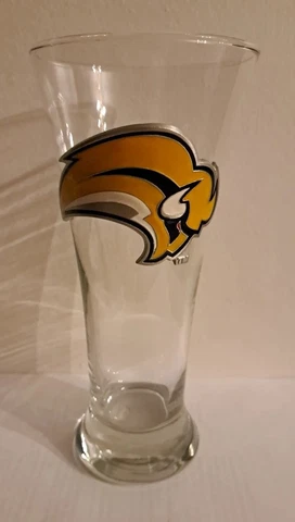 Buffalo Sabres NHL Beer Pop Glass Cup Medallion Logo Rare Laux Sporting Goods Cover