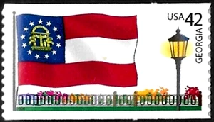 GEORGIA STATE FLAG US 2008 SCOTT 4285 FLAGS OF OUR NATION SET 2 MNHVF 42c STAMP - Picture 1 of 2
