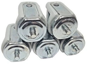 Arlington (Lot of 5) Porcelain Wire Holders 617 Galvanized Steel 3/8"x1/2" Screw - Picture 1 of 9