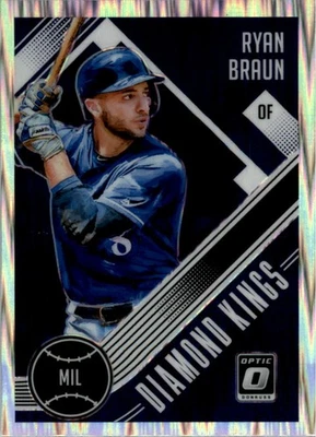2018 Donruss Optic Shock #16 Ryan Braun DK - BB - Image 1 of 2