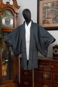 CHAQUETA HAORI JAPONESA VAINILLA PARA HOMBRE KIMONO AUTÉNTICA JAPÓN GENUINA VINTAGE - Imagen 1 de 8