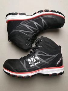 HELLY HANSEN Men UK 9 Chelsea Evo Mid S3 Evolution Safety Boots (VGC) Black Red - Picture 1 of 15