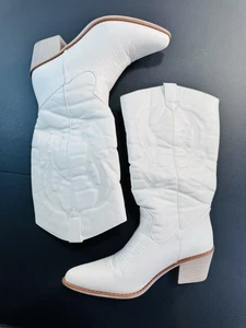 Pierre Dumas Wilder 1 Western Cowboy Boots White Womens Size 10 Cowgirl - Picture 1 of 14