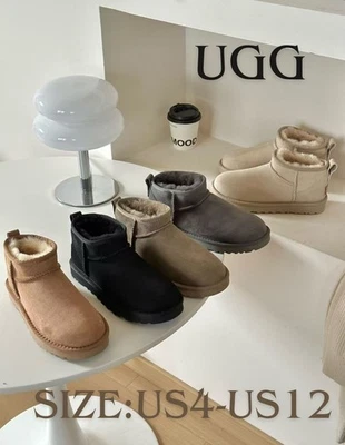 UGG Men's & Women's Unisex Classic Ultra Mini Boot Sheepskin (US4-US12)EU35-44 - Image 1 of 4