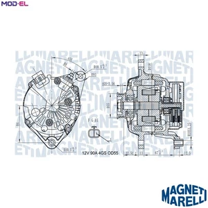 ALTERNATOR 063731725010 FOR NISSAN CG10DE 1.0L CR12DE/CG12DE 1.2L 4cyl MARCH III - Picture 1 of 9