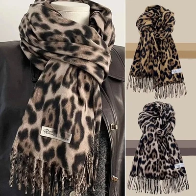 BRANDED Windproof Winter Warm Scarf Leopard Lady Scarves Wraps Neck Warmer