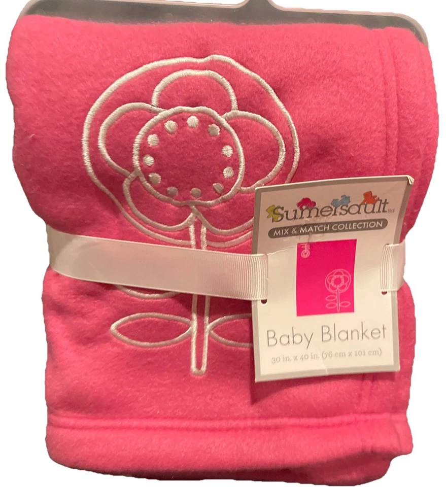 SUMERSAULT MIX & MATCH COLLECTION MANTA BEBÉ ROSA REGALO DISEÑO 30 X 40 NUEVO Foto 1 de 4