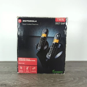 Motorola C602 Twin Pack z bazą ładowania i przewód zasilający cyfrowe telefony bezprzewodowe - Zdjęcie 1 z 10